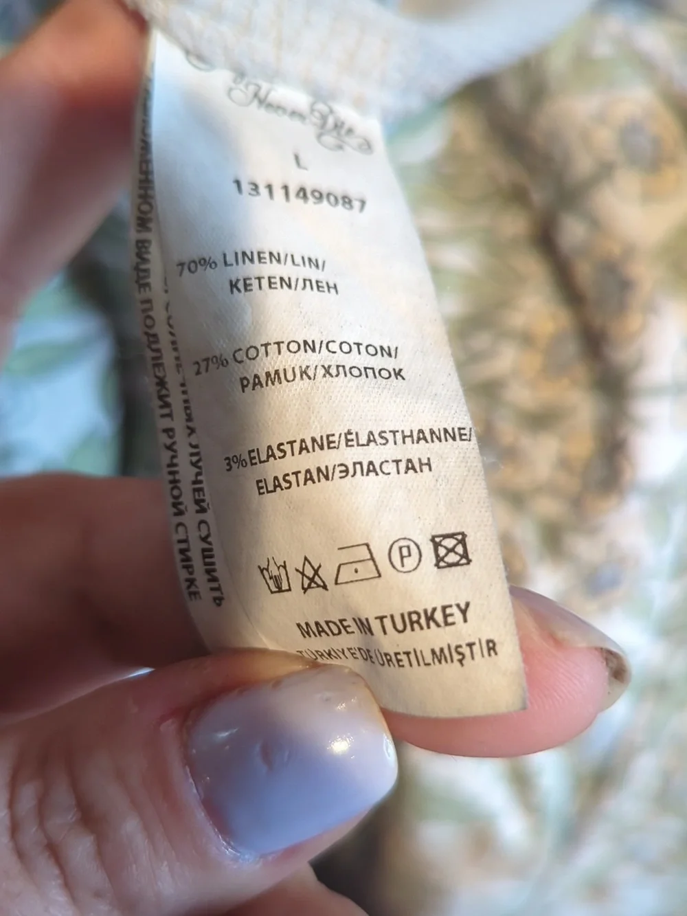 Cotton/Linen Angel Never Die Light Gray Embroidered Dress - Picture 7 of 7